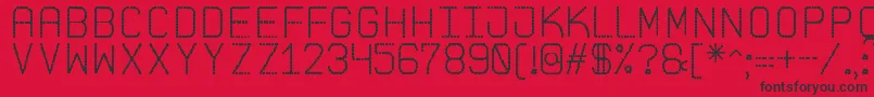 PointedLaidSt Font – Black Fonts on Red Background
