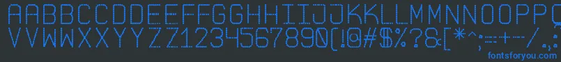 Шрифт PointedLaidSt – синие шрифты на чёрном фоне