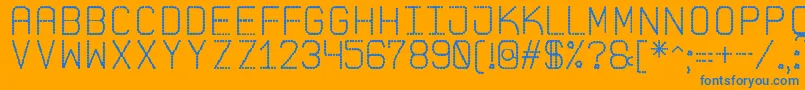 フォントPointedLaidSt – オレンジの背景に青い文字