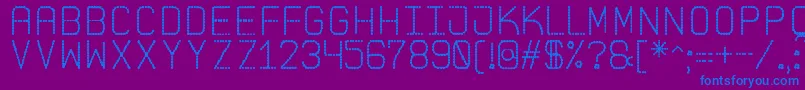 Шрифт PointedLaidSt – синие шрифты на фиолетовом фоне