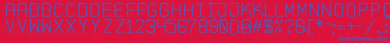 PointedLaidSt Font – Blue Fonts on Red Background