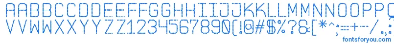 Шрифт PointedLaidSt – синие шрифты на белом фоне