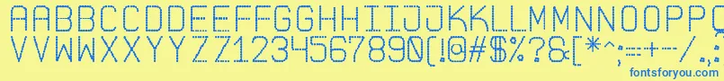 PointedLaidSt Font – Blue Fonts on Yellow Background
