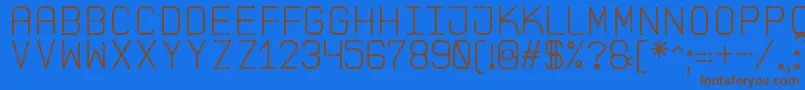 PointedLaidSt Font – Brown Fonts on Blue Background