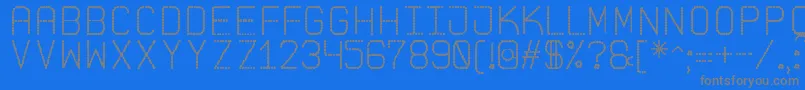 PointedLaidSt-fontti – harmaat kirjasimet sinisellä taustalla