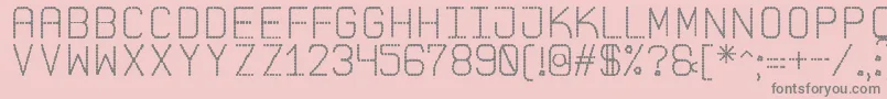 フォントPointedLaidSt – ピンクの背景に灰色の文字