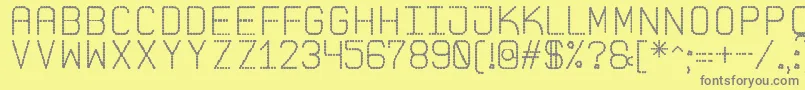 PointedLaidSt-Schriftart – Graue Schriften auf gelbem Hintergrund