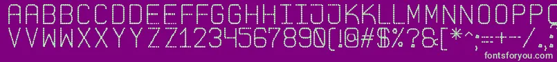 PointedLaidSt-fontti – vihreät fontit violetilla taustalla