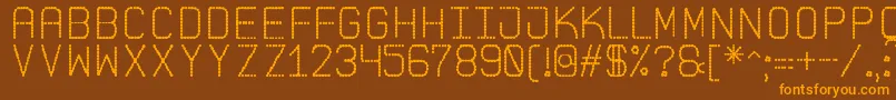 PointedLaidSt Font – Orange Fonts on Brown Background