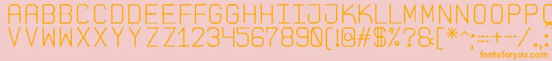 Шрифт PointedLaidSt – оранжевые шрифты на розовом фоне