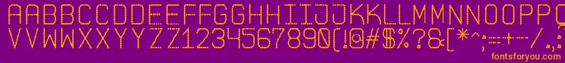 PointedLaidSt Font – Orange Fonts on Purple Background