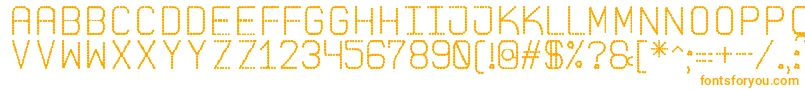 PointedLaidSt-Schriftart – Orangefarbene Schriften auf weißem Hintergrund