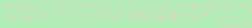 PointedLaidSt Font – Pink Fonts on Green Background