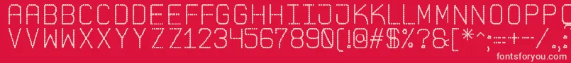 PointedLaidSt-fontti – vaaleanpunaiset fontit punaisella taustalla