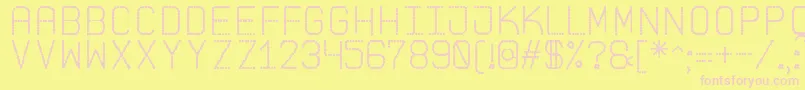 PointedLaidSt Font – Pink Fonts on Yellow Background