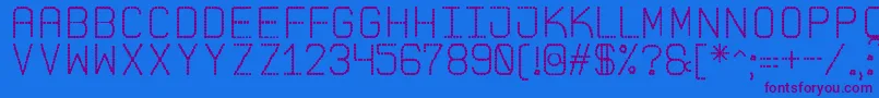 PointedLaidSt Font – Purple Fonts on Blue Background