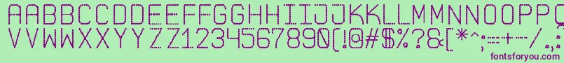 Шрифт PointedLaidSt – фиолетовые шрифты на зелёном фоне