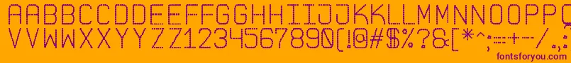 フォントPointedLaidSt – オレンジの背景に紫のフォント