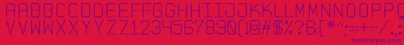PointedLaidSt Font – Purple Fonts on Red Background