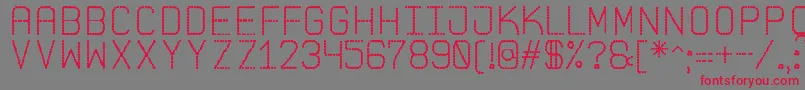 フォントPointedLaidSt – 赤い文字の灰色の背景
