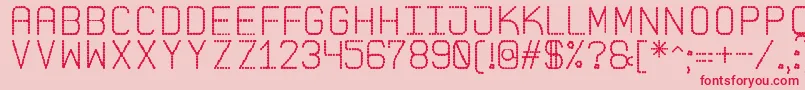フォントPointedLaidSt – ピンクの背景に赤い文字