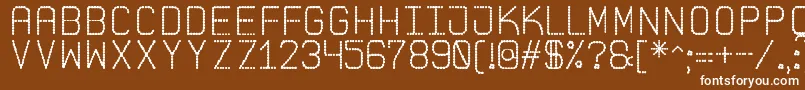 PointedLaidSt Font – White Fonts on Brown Background