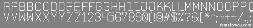 フォントPointedLaidSt – 灰色の背景に白い文字