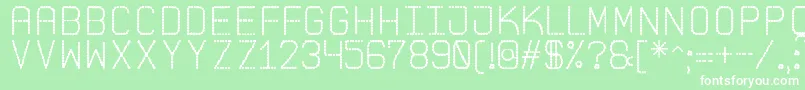 PointedLaidSt Font – White Fonts on Green Background