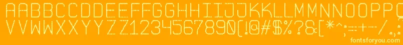 フォントPointedLaidSt – オレンジの背景に黄色の文字