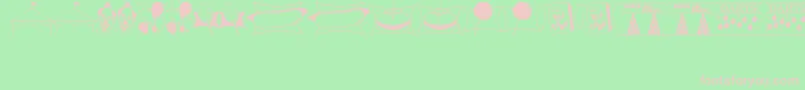 フォントCarnivalDaysJl – 緑の背景にピンクのフォント