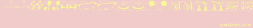 CarnivalDaysJl-Schriftart – Gelbe Schriften auf rosa Hintergrund