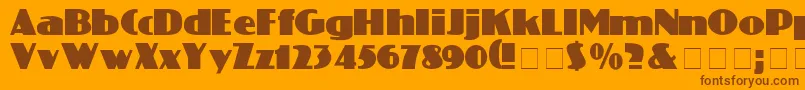 ColiseoNormal Font – Brown Fonts on Orange Background