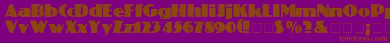 ColiseoNormal Font – Brown Fonts on Purple Background