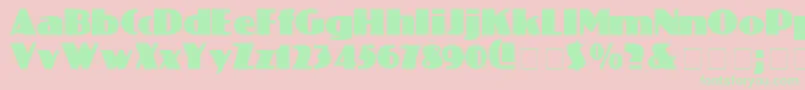 ColiseoNormal Font – Green Fonts on Pink Background