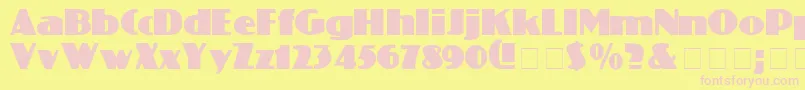 ColiseoNormal Font – Pink Fonts on Yellow Background