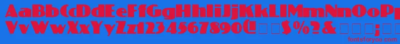 ColiseoNormal Font – Red Fonts on Blue Background