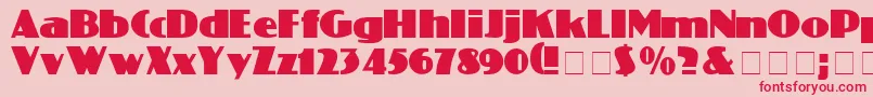 ColiseoNormal Font – Red Fonts on Pink Background