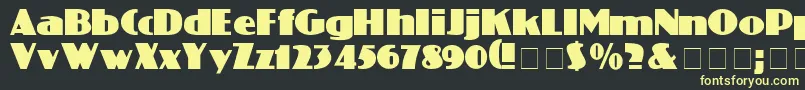 ColiseoNormal Font – Yellow Fonts on Black Background