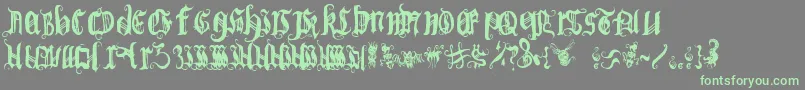 Bichogothic1.2 Font – Green Fonts on Gray Background