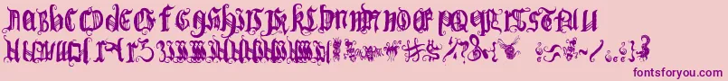 Bichogothic1.2 Font – Purple Fonts on Pink Background