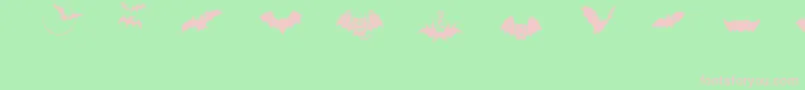 BatsSymbols Font – Pink Fonts on Green Background