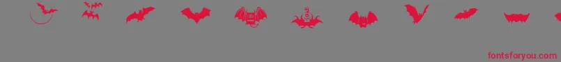 BatsSymbols Font – Red Fonts on Gray Background