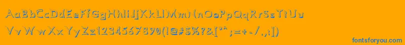 Więcej informacji o czcionce ComicbookSmash Czcionka ComicbookSmash – niebieskie czcionki na pomarańczowym tle
