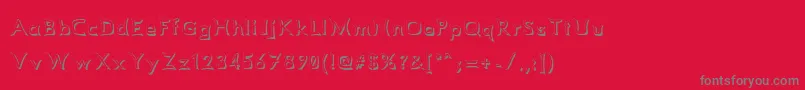 ComicbookSmash Font – Gray Fonts on Red Background