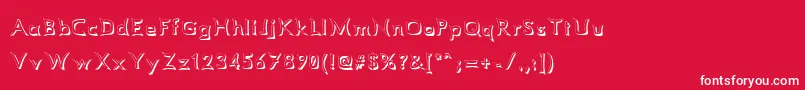 フォントComicbookSmash – 赤い背景に白い文字