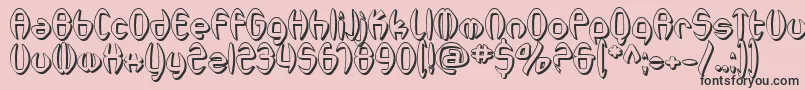 SfSynthonicPopShaded Font – Black Fonts on Pink Background