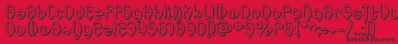 SfSynthonicPopShaded Font – Black Fonts on Red Background