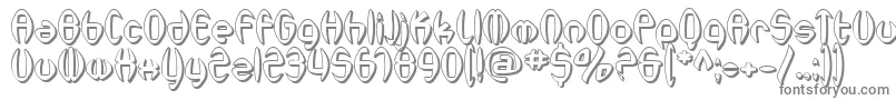 SfSynthonicPopShaded-Schriftart – Graue Schriften auf weißem Hintergrund