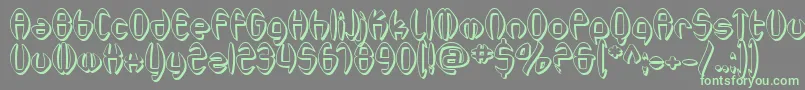 SfSynthonicPopShaded Font – Green Fonts on Gray Background