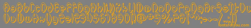 SfSynthonicPopShaded Font – Orange Fonts on Gray Background